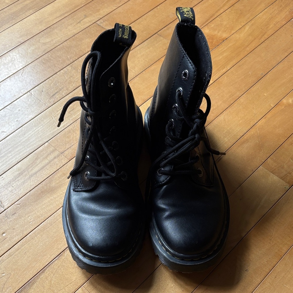 Dr. Martens Black Leather Combat Boots